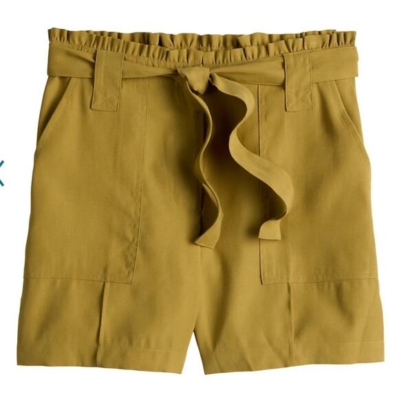 Nine West Women's Belted Shorts Pull On Khaki Size XL NWT Fall Style - Picture 5 of 9